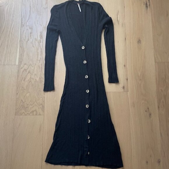 Free People Date Night Black Cardigan Size Small - Picture 3 of 6